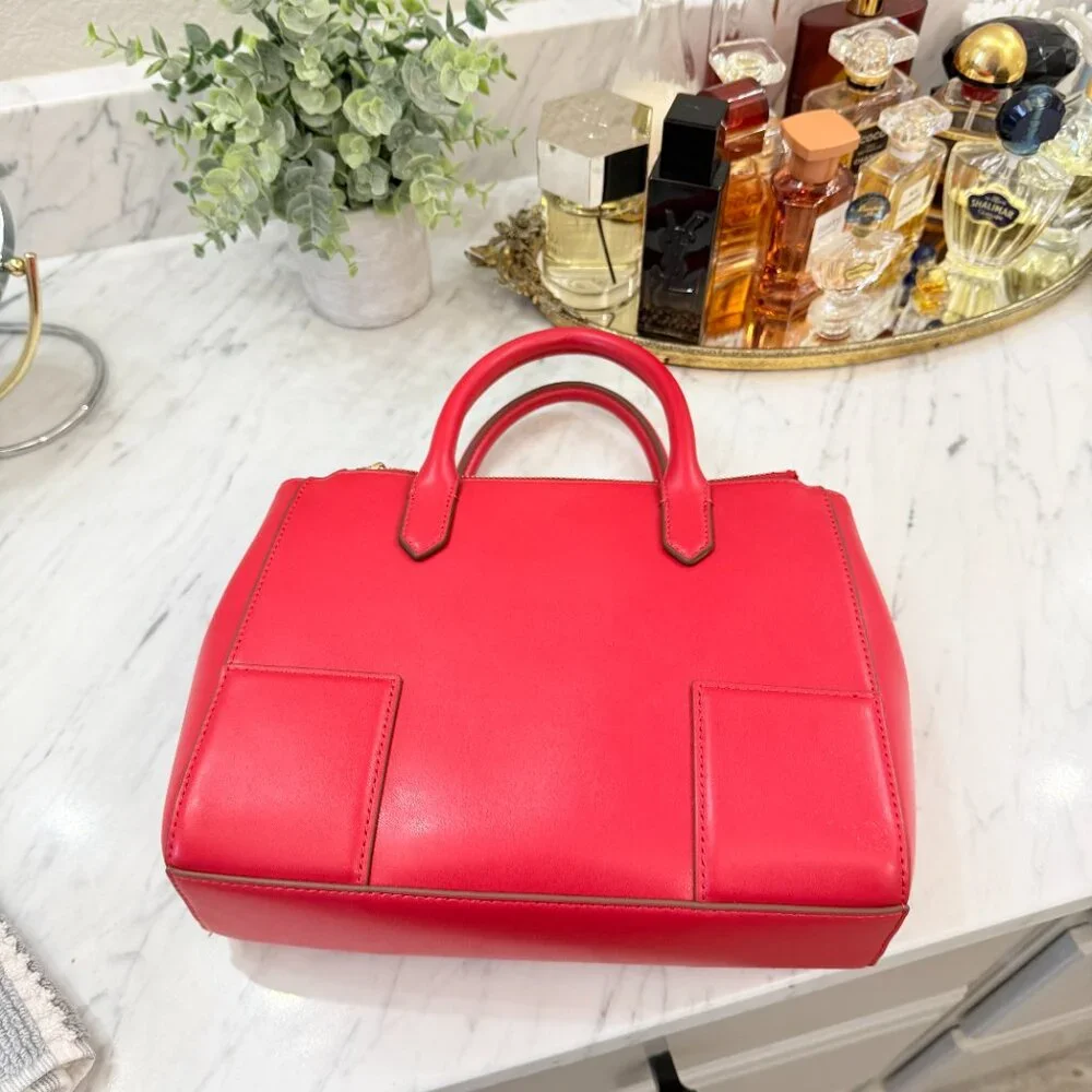 Love Moschino Red Vegan Leather Bag with Gold Hardware Worn Once - Picture 10 of 17